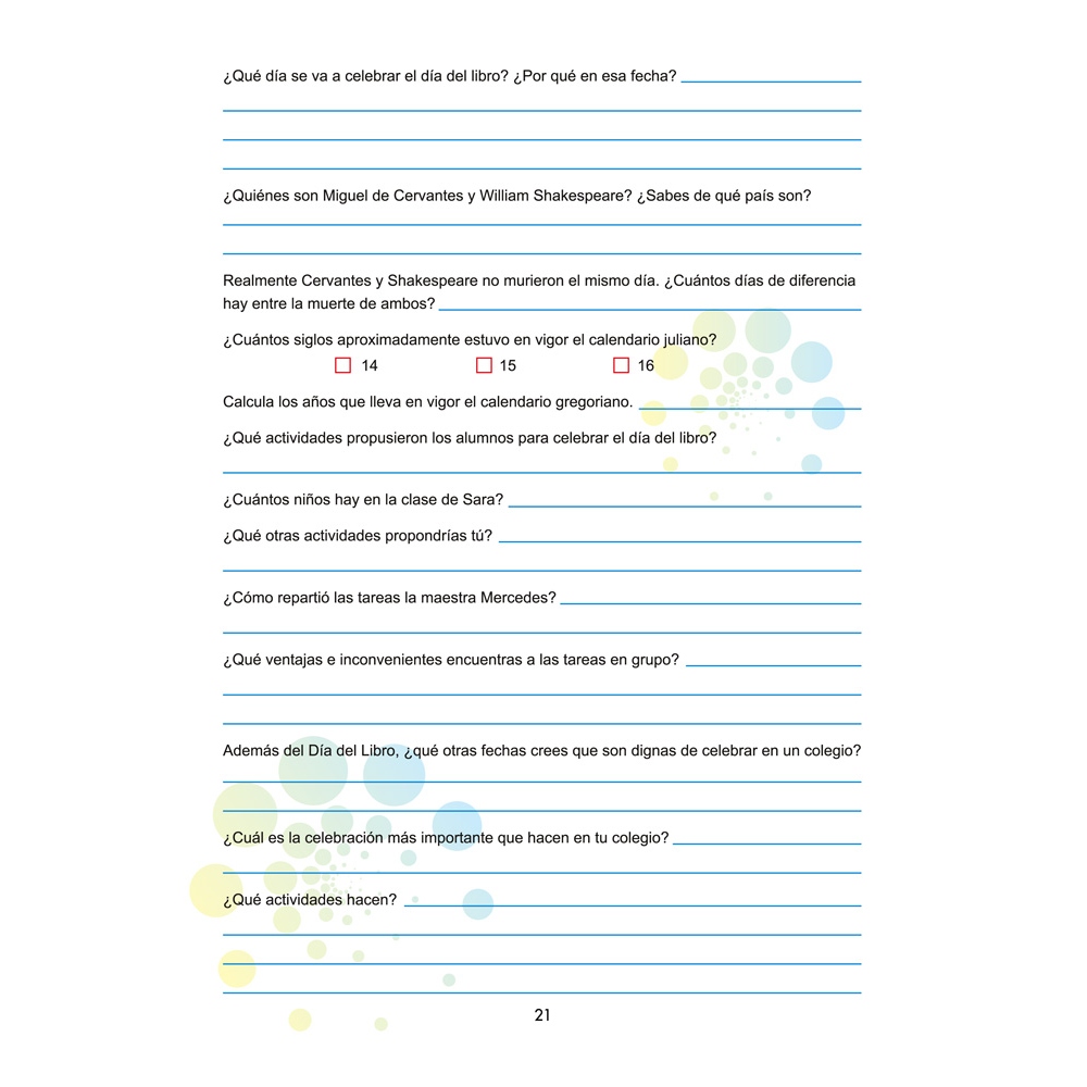 Lecturas comprensivas 18