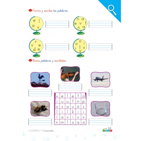 Cono-fonos 3: ¡Sé leer y escribir! Cuaderno 4: Consonantes b, v, z, ce-ci