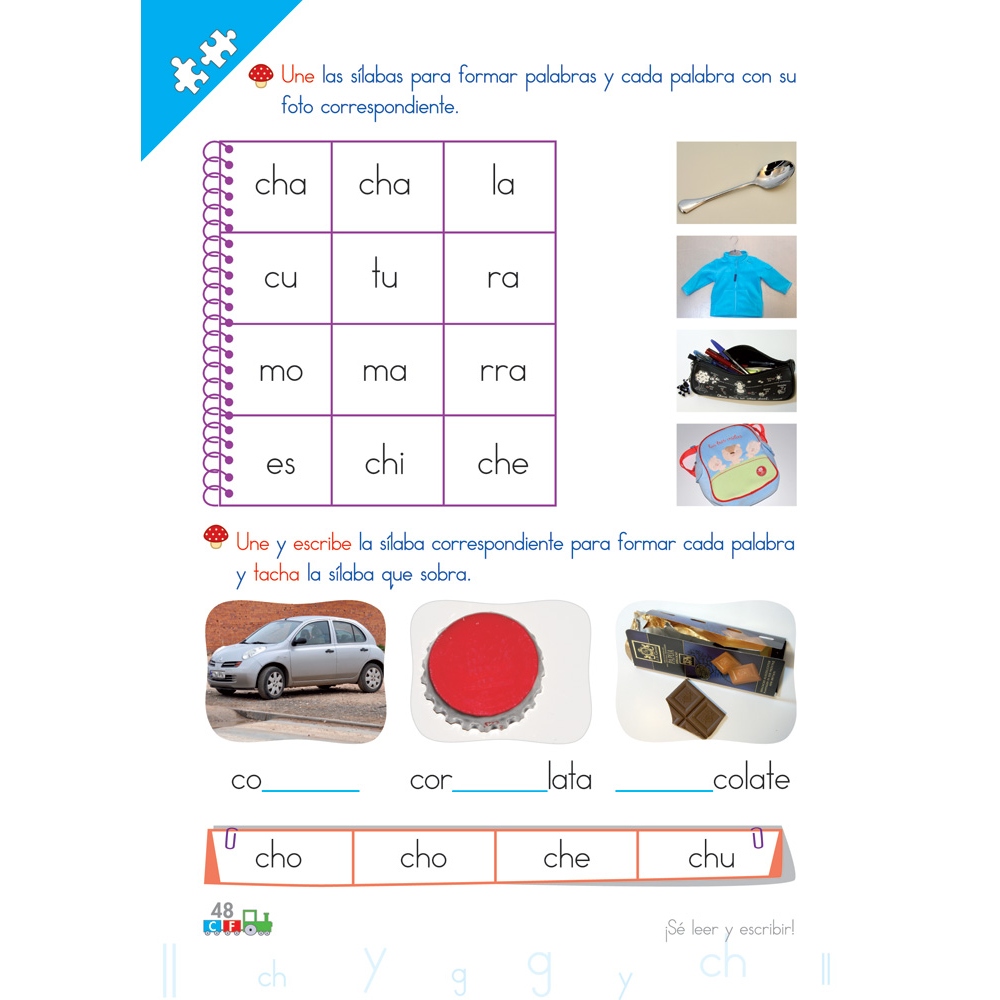 Cono-fonos 3: ¡Sé leer y escribir! Cuaderno 7: Consonantes ll, y, g, ch