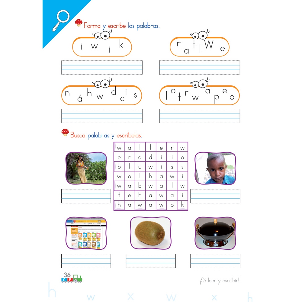 Cono-fonos 3: ¡Sé leer y escribir! Cuaderno 8: Consonantes h, x, w