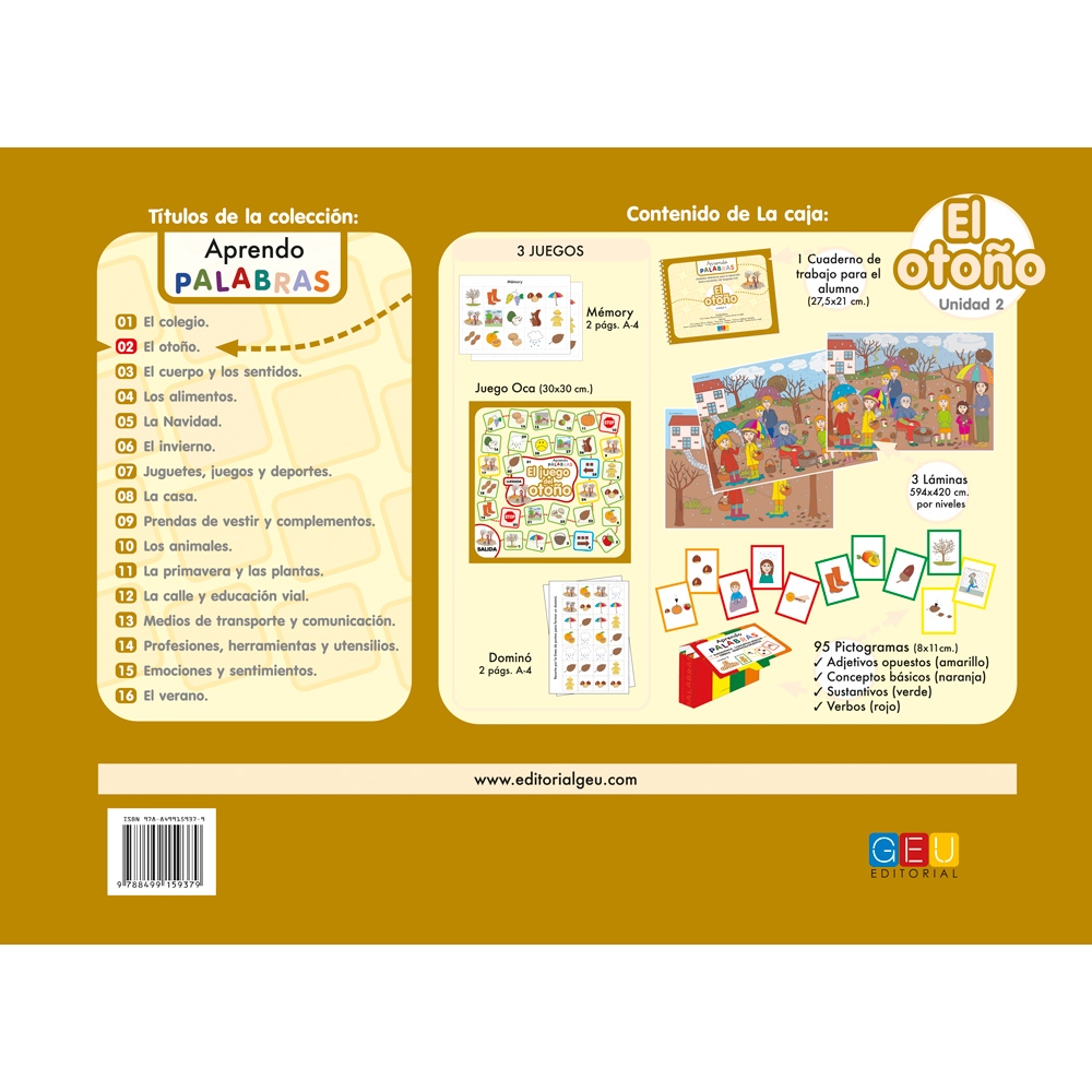 Aprendo palabras. Unidad 2: El otoño
