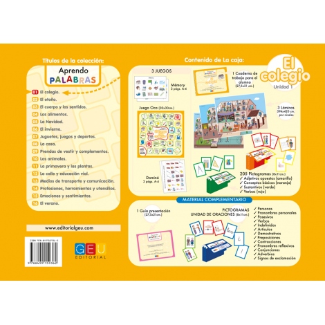 Aprendo palabras. Unidad 1: El colegio
