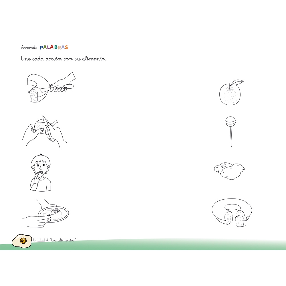 Aprendo palabras. Unidad 4: Los alimentos