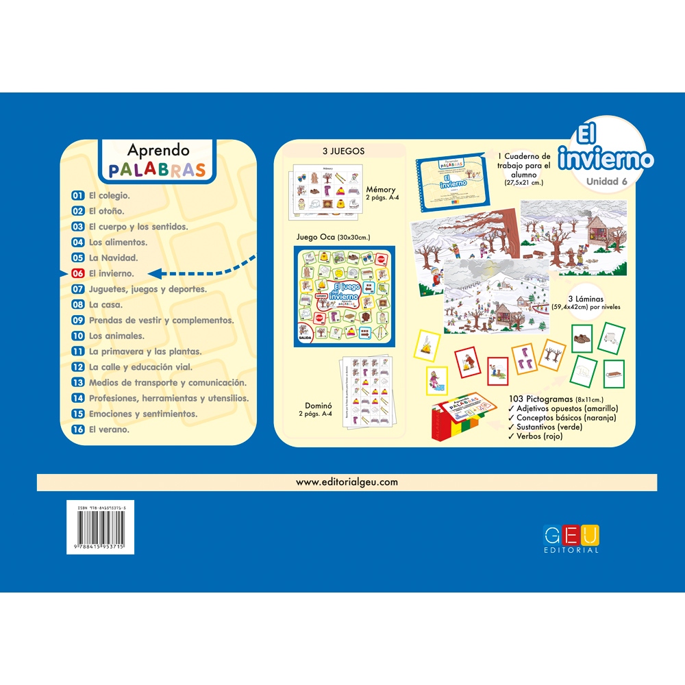 Aprendo palabras. Unidad 6: El invierno
