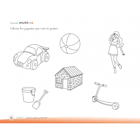 Aprendo palabras. Unidad 7: Juguetes, juegos y deportes