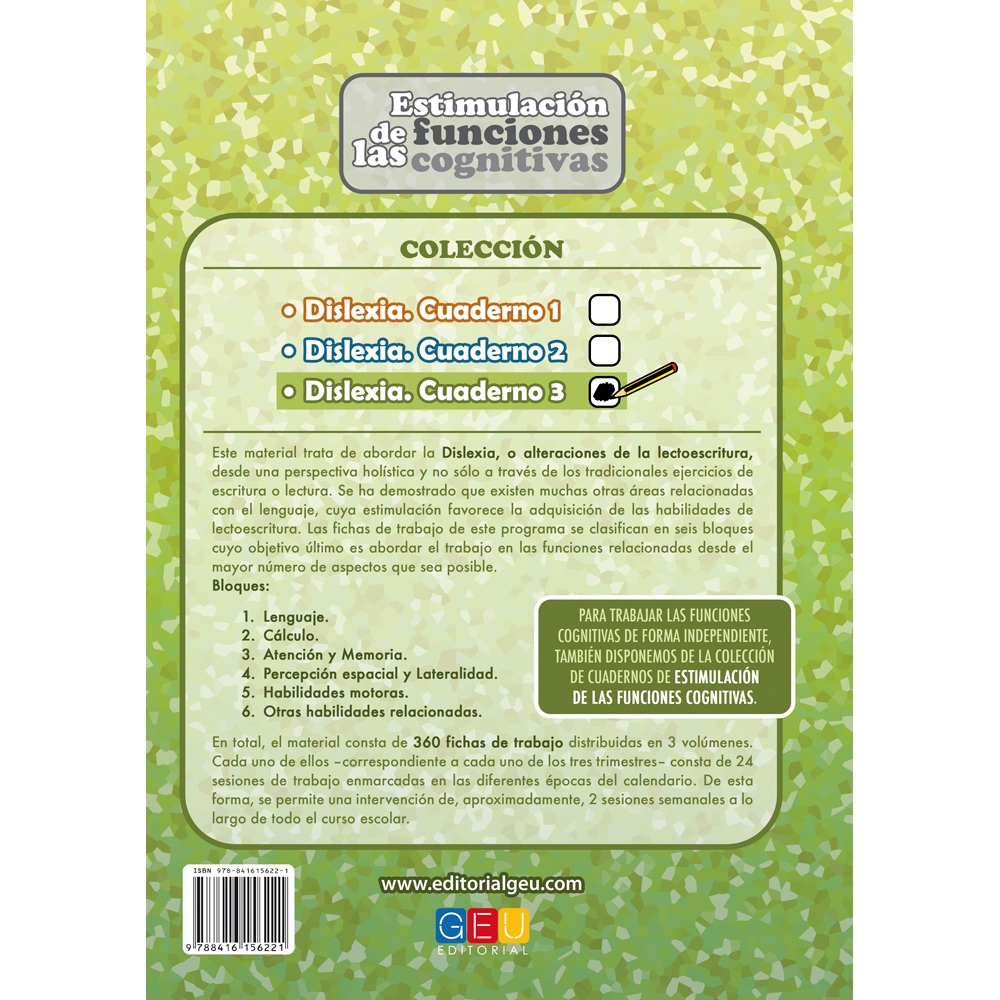 Dislexia. Cuaderno 3 · Niños