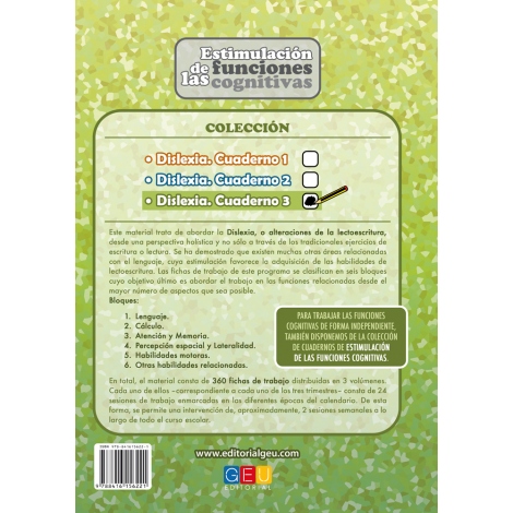 Dislexia. Cuaderno 3 · Niños