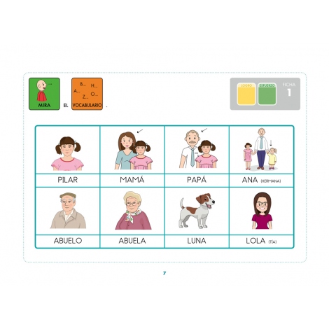 Método de lectoescritura visual 1: Mi familia