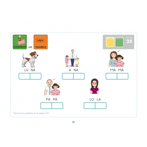 Método de lectoescritura visual 1: Mi familia