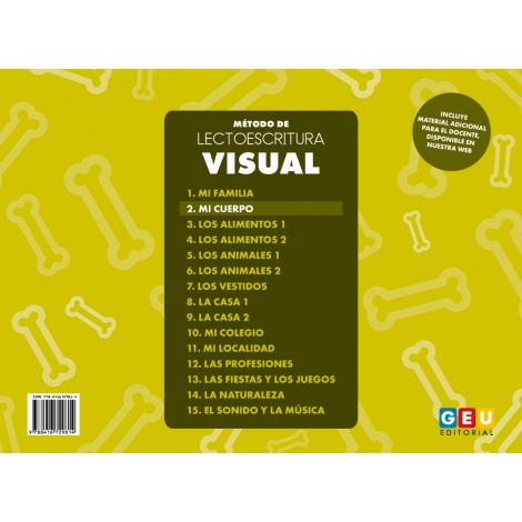 Método de lectoescritura visual 2: Mi cuerpo