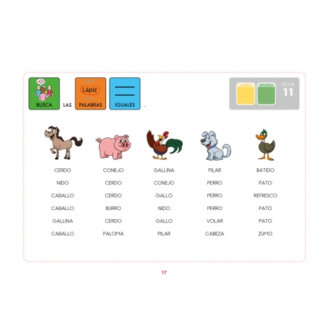 Método de lectoescritura visual 5: Los animales 1