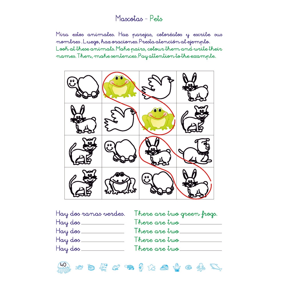 Aprende inglés con el pulpo Tintas y su nueva amiga Floki