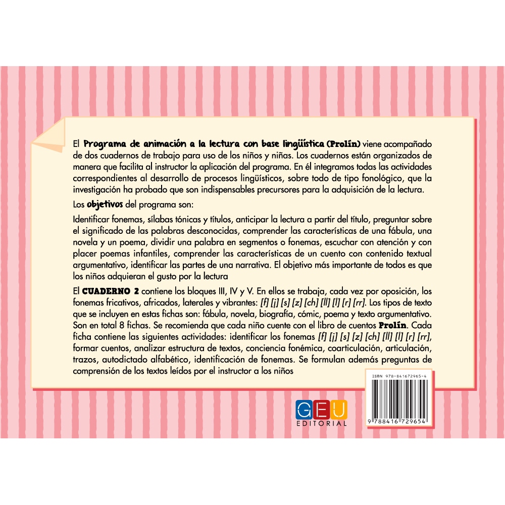 ProLín: Cuaderno de trabajo 2