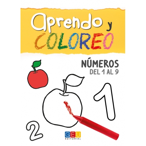 Aprendo y coloreo. Números del 1 al 9
