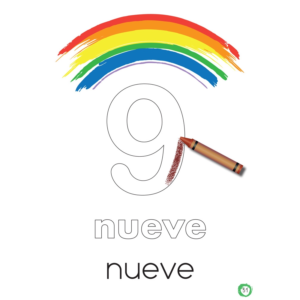 Aprendo y coloreo. Números del 1 al 9