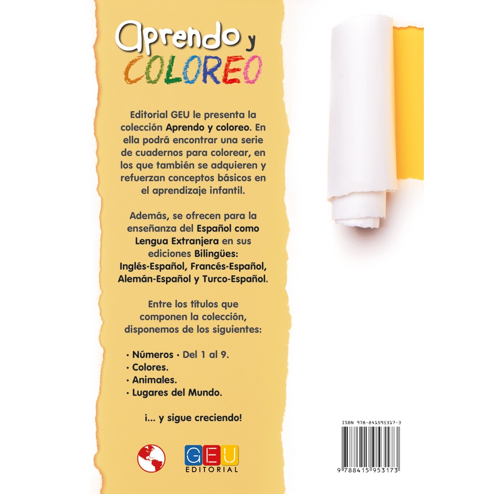 Aprendo y coloreo. Números del 1 al 9