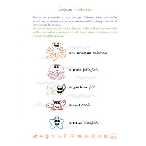 Aprende inglés con el pulpo Tintas