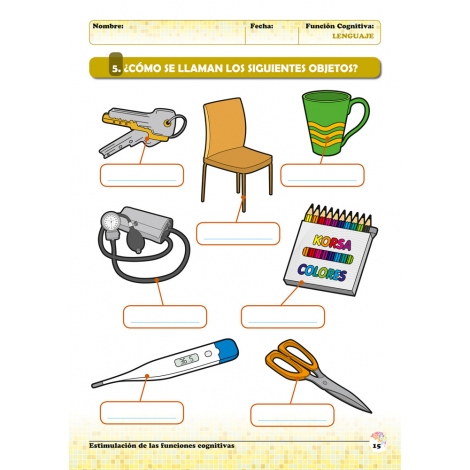 Estimulación de las funciones cognitivas. Nivel 1. Cuaderno 1: Lenguaje
