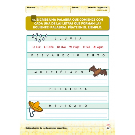 Estimulación de las funciones cognitivas. Nivel 1. Cuaderno 1: Lenguaje