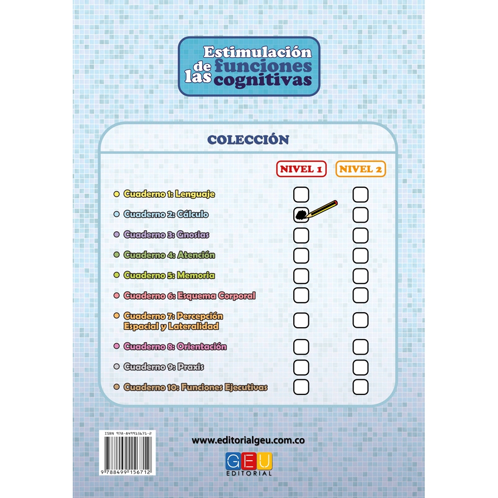 Estimulación de las funciones cognitivas. Nivel 1. Cuaderno 2: Cálculo