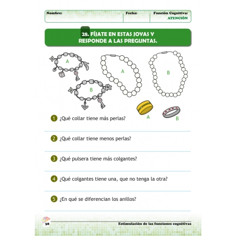 Estimulación de las funciones cognitivas. Nivel 1. Cuaderno 4: Atención