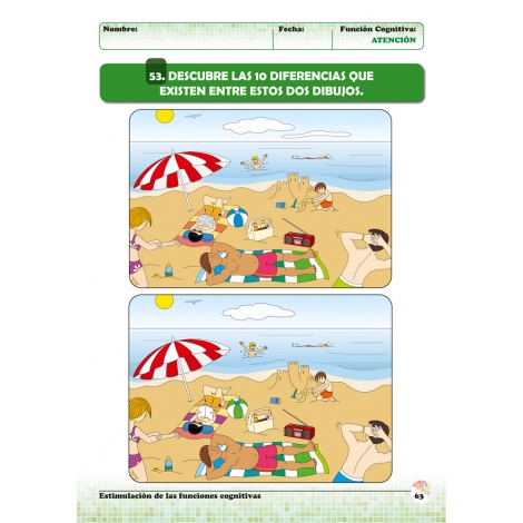 Estimulación de las funciones cognitivas. Nivel 1. Cuaderno 4: Atención