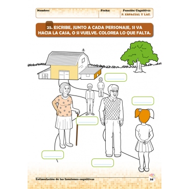 Estimulación de las funciones cognitivas. Nivel 1. Cuaderno 7: Percepción espacial y Lateralidad 2