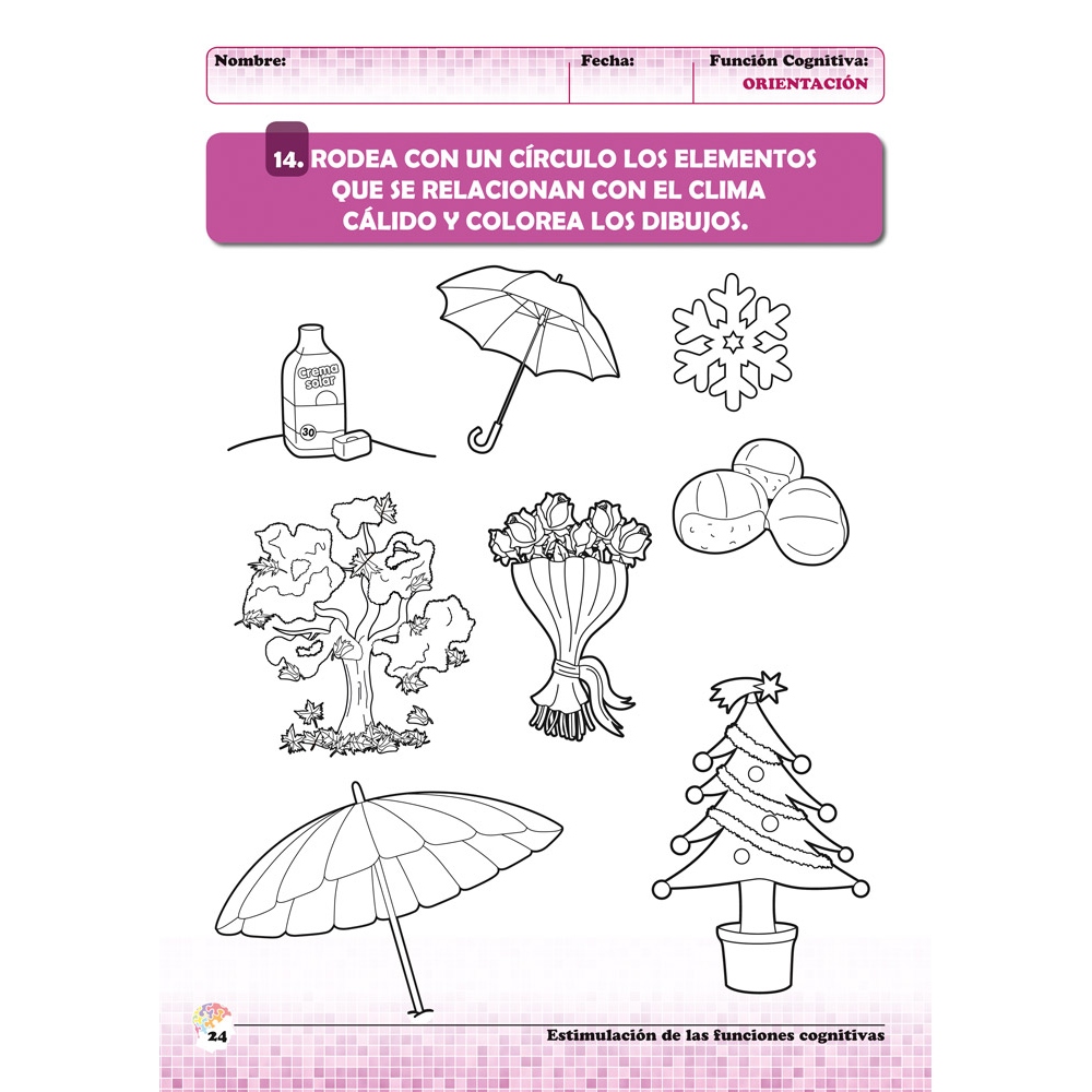 Estimulación de las funciones cognitivas. Nivel 1. Cuaderno 8: Orientación