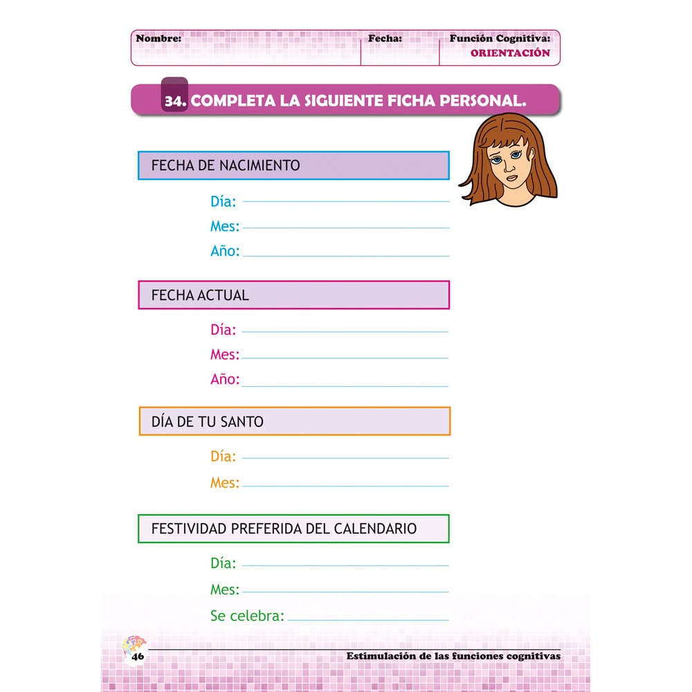 Estimulación de las funciones cognitivas. Nivel 1. Cuaderno 8: Orientación