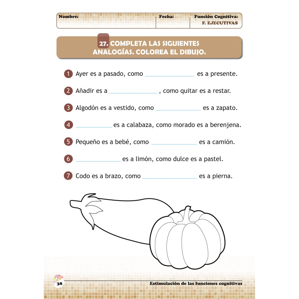 Estimulación de las funciones cognitivas Nivel 1. Cuaderno 10: Funciones ejecutivas