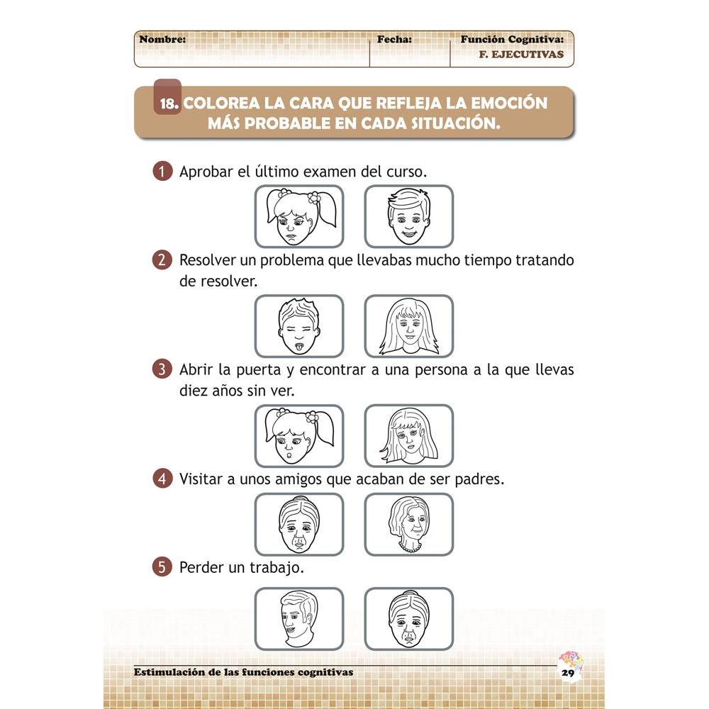 Estimulación de las funciones cognitivas Nivel 1. Cuaderno 10: Funciones ejecutivas