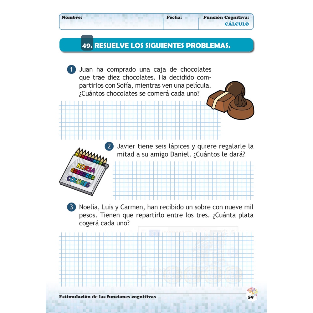 Estimulación de las funciones cognitivas. Nivel 2. Cuaderno 2: Cálculo
