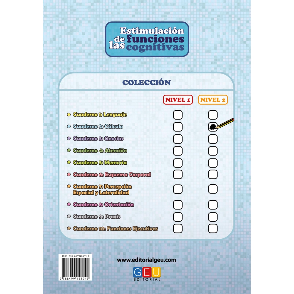Estimulación de las funciones cognitivas. Nivel 2. Cuaderno 2: Cálculo