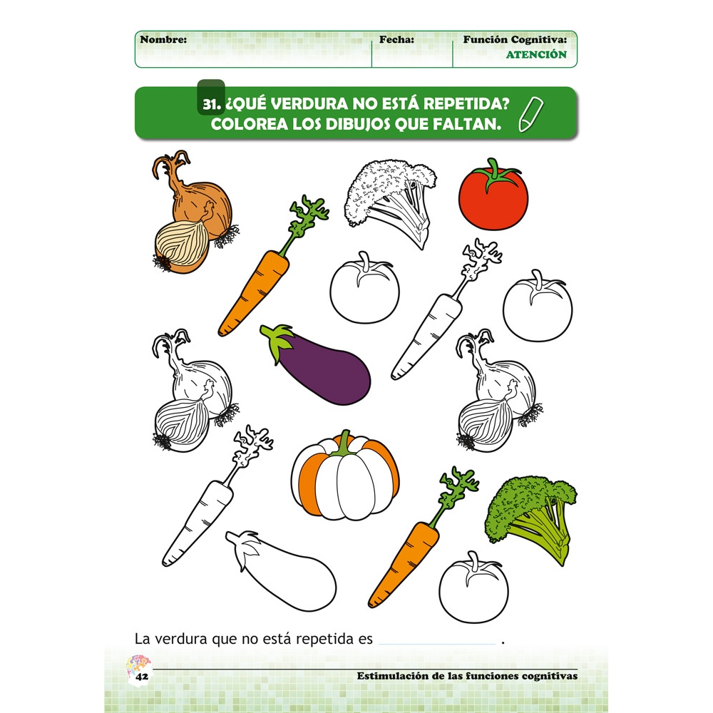 Estimulación de las funciones cognitivas. Nivel 2. Cuaderno 4: Atención