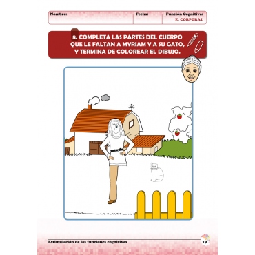 Estimulación de las funciones cognitivas. Nivel 2. Cuaderno 6: Esquema corporal 2