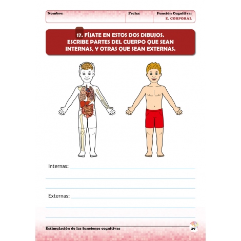 Estimulación de las funciones cognitivas. Nivel 2. Cuaderno 6: Esquema corporal