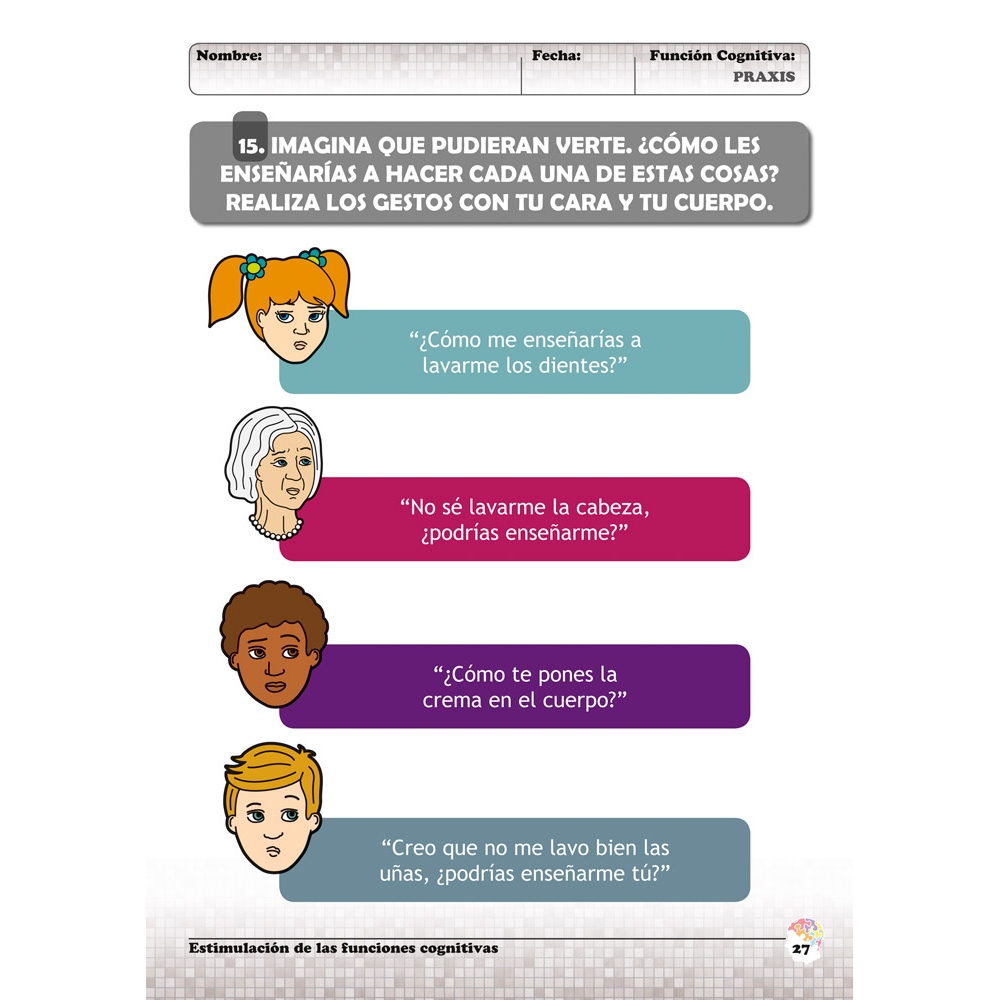 Estimulación de las funciones cognitivas. Nivel 2. Cuaderno 9: Praxis