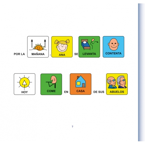 Ana visita a sus abuelos · Cuento con pictogramas