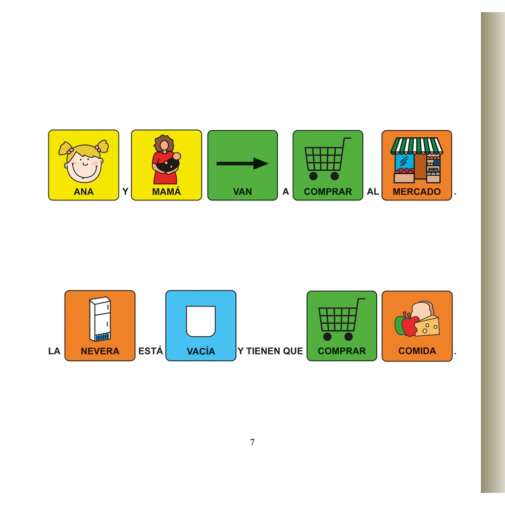 Ana va al mercado · Cuento con pictogramas