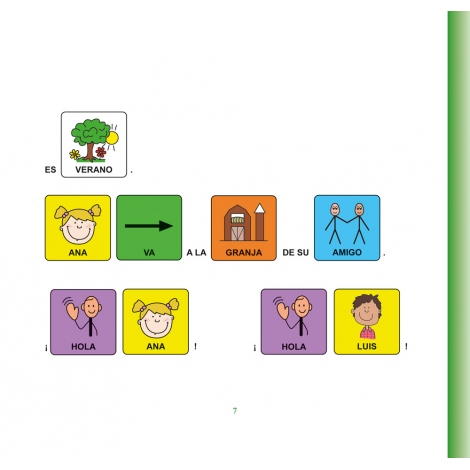 Ana va a la granja · Cuento con pictogramas