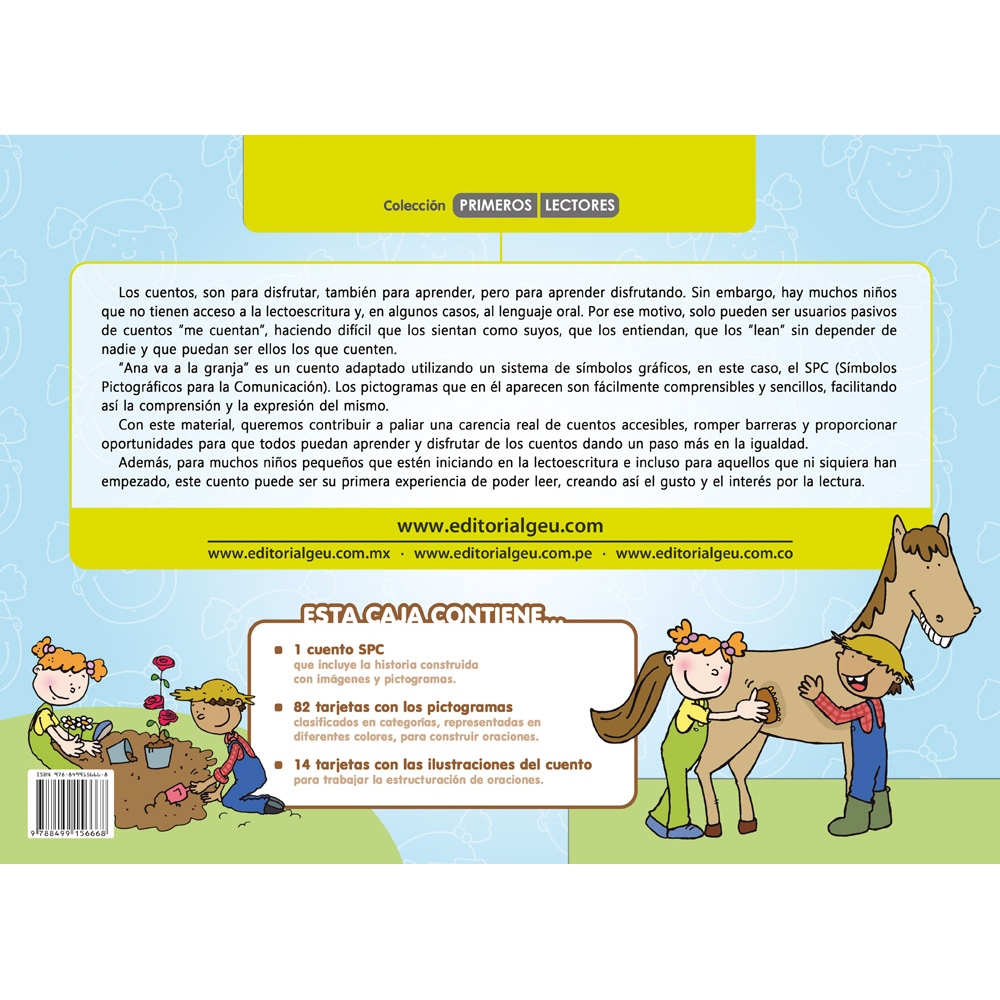 Ana va a la granja · Cuento con pictogramas