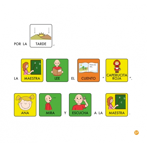 Ana va al colegio · Cuento con pictogramas