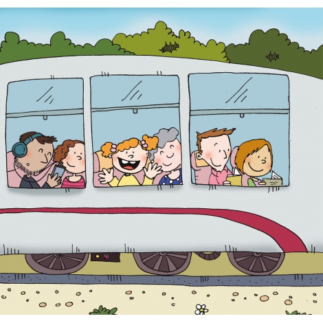 Ana va al pueblo · Cuento con pictogramas