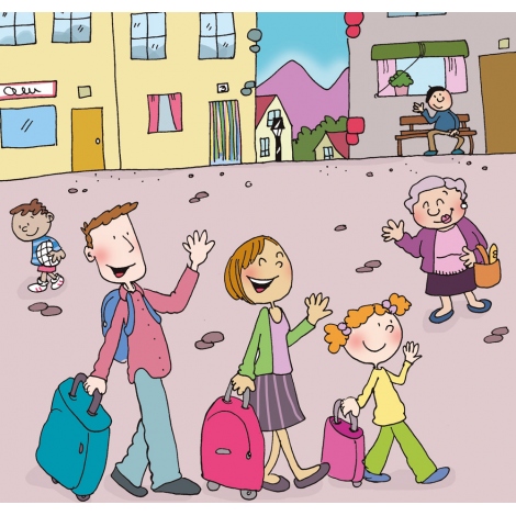 Ana va al pueblo · Cuento con pictogramas