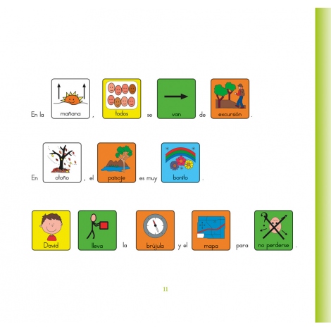 David se va de campamento · Cuentos con pictogramas