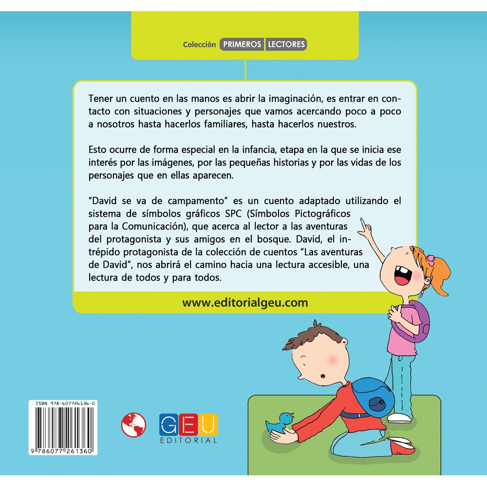 David se va de campamento · Cuentos con pictogramas