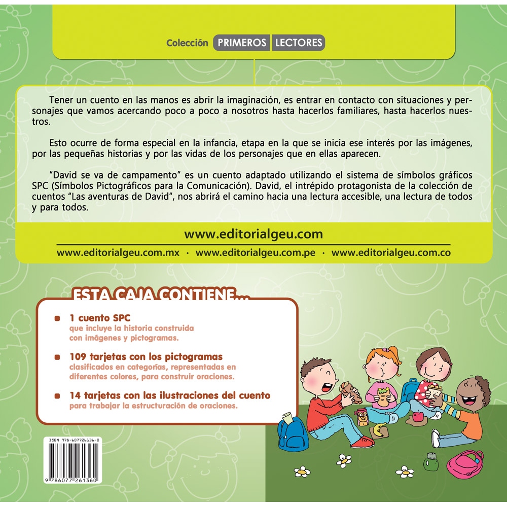 David se va de campamento · Cuentos con pictogramas