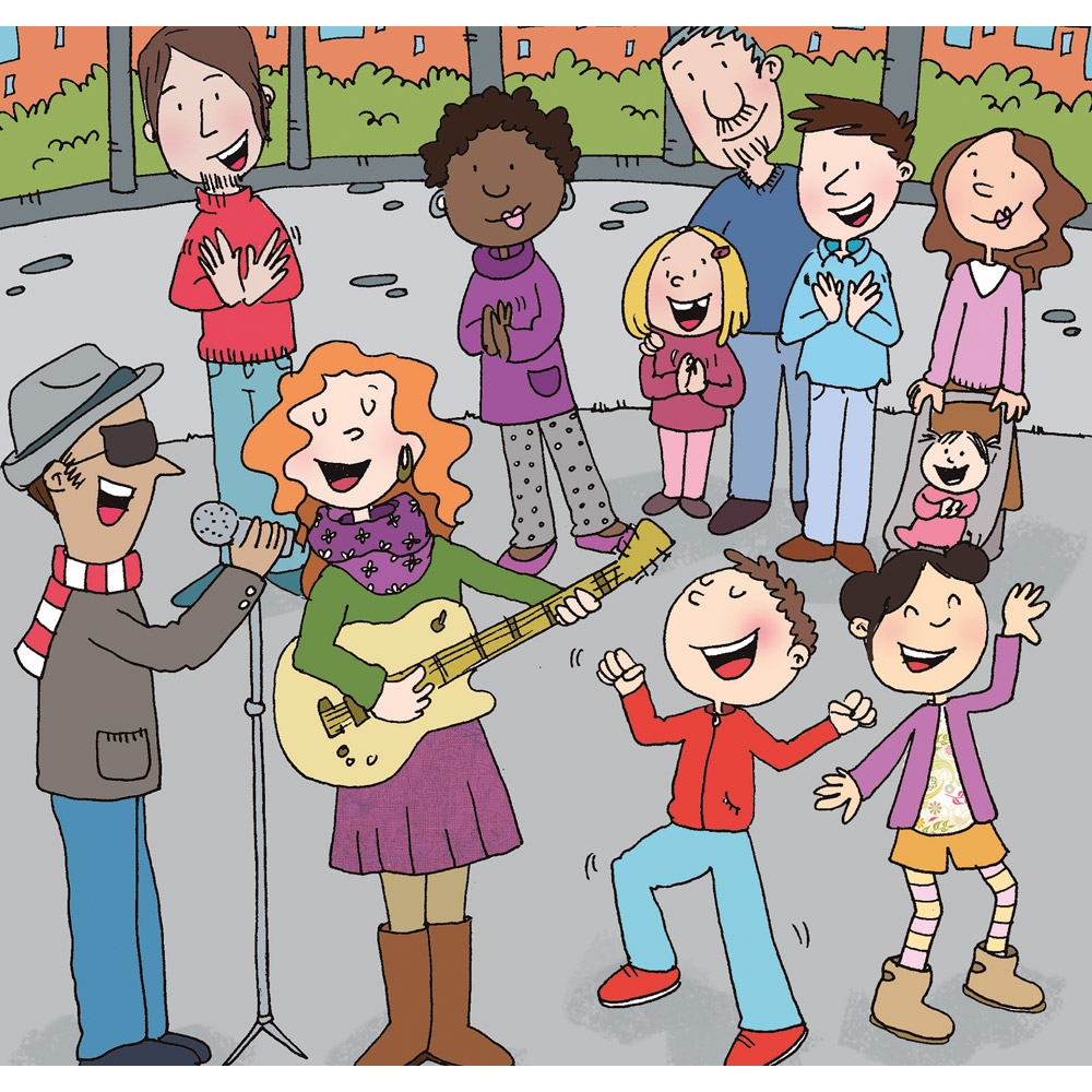 David visita la ciudad · Cuentos con pictogramas