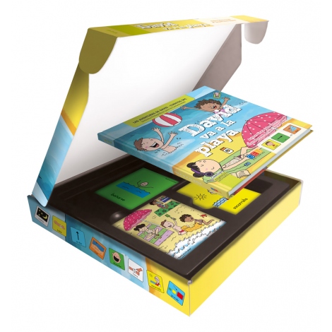 David va a la playa · Cuento con pictogramas