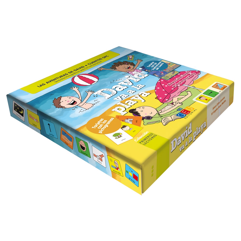 David va a la playa · Cuento con pictogramas